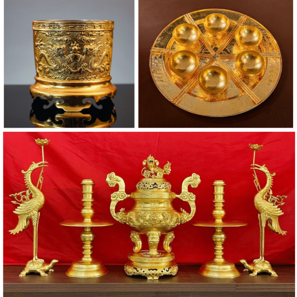 Đồ thờ mạ vàng - dát vàng